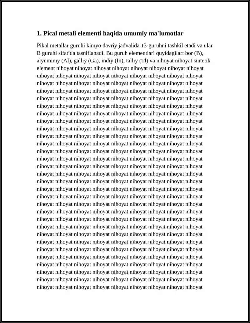 PICHAL METALI ELEMENTI HAQIDA 3