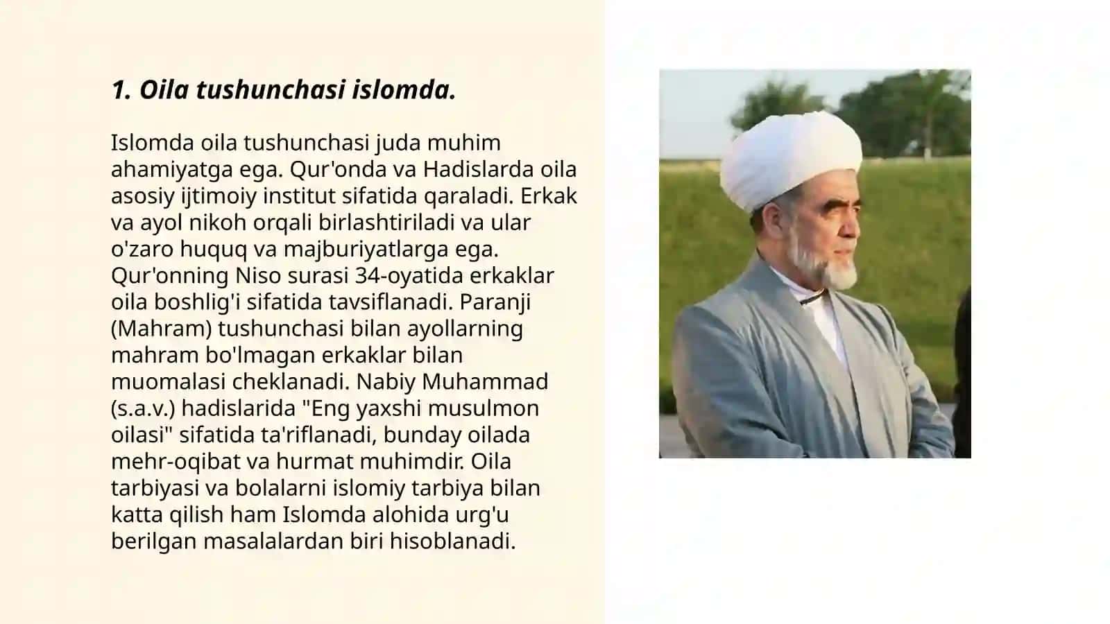 Shayx Muhammad Sodiq Muhammad Yusufning “Baxtiyor oila” asarida islom qadriyatlarining talqin etilishi haqida 3