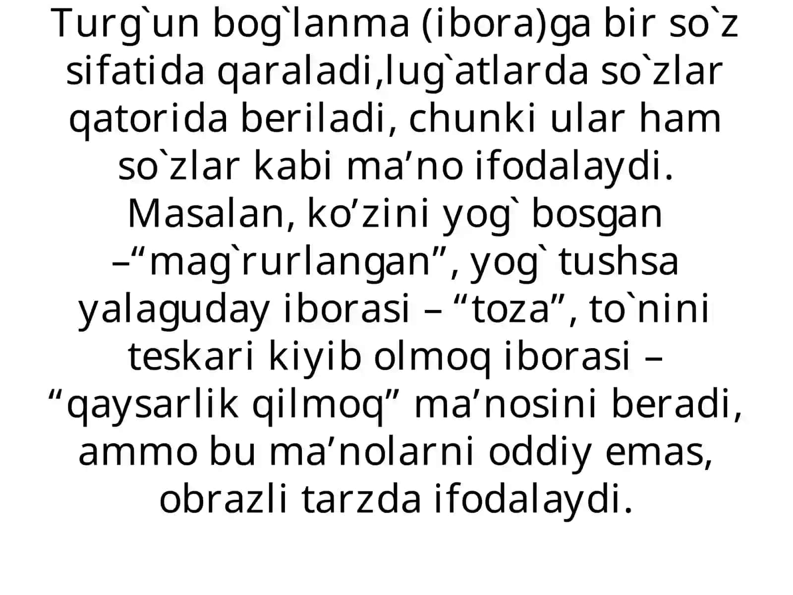 So`z birikmasi va turg`un bog`lanma 3