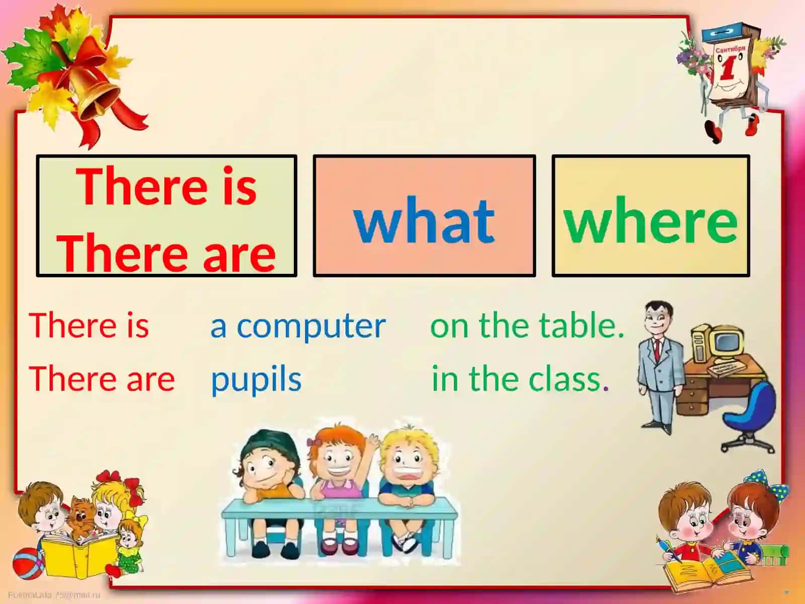 Konstruktsiya “there is/there are” va uning tashqi qak'ida (dars ishlanma) 3