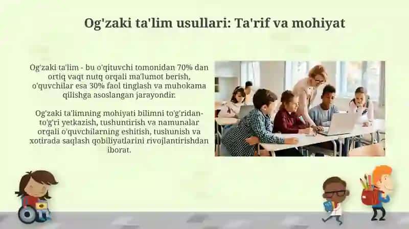 Og'zaki ta'limning og'zakimetodlari 3