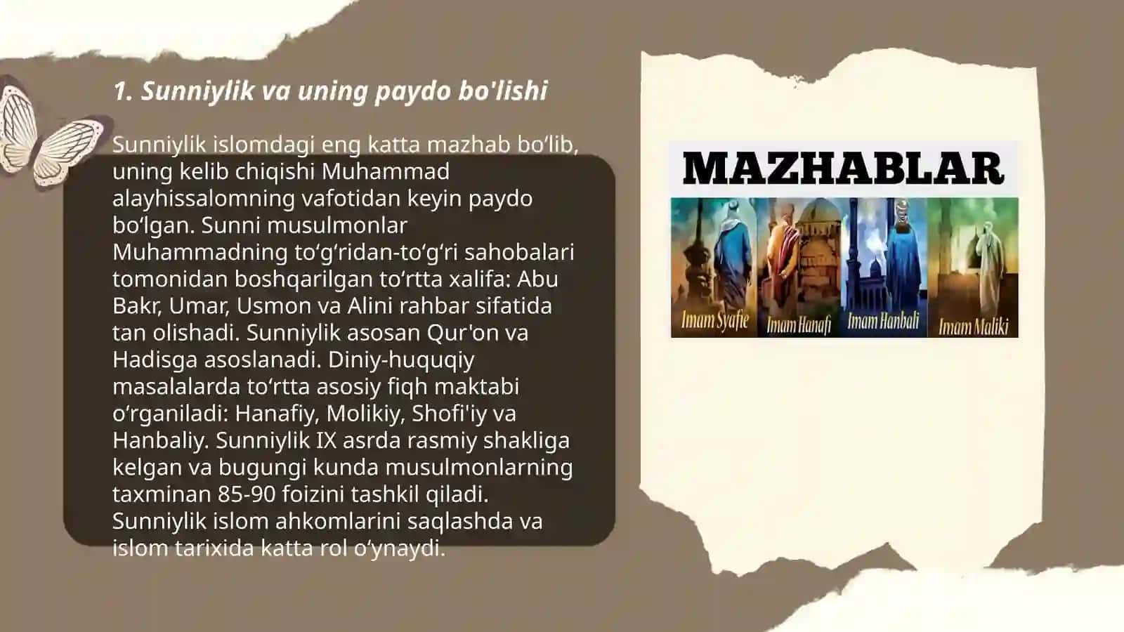 Sunniylikdagi mazhablar 3
