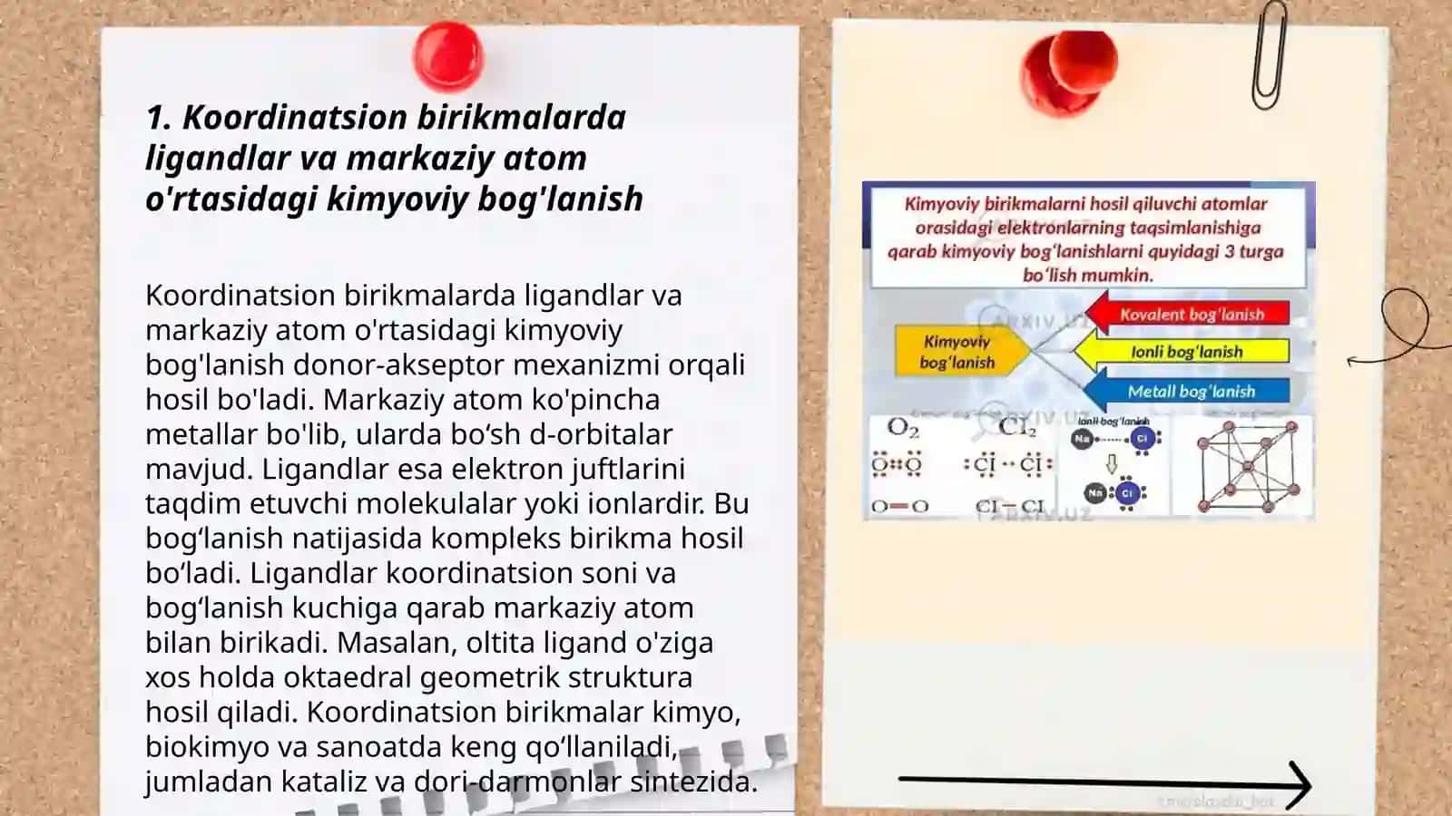 Koordinatsion birikmalardagi kimyoviy bog'lanish tabiatini tushuntirish 3