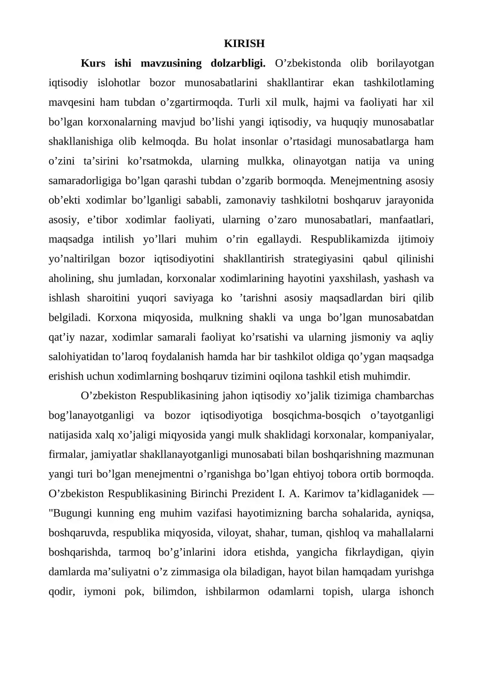 Kadrlar menejmenti yonalishi 2-kurs 203-guruh talabasi Suyunov Ulug’bekning 3