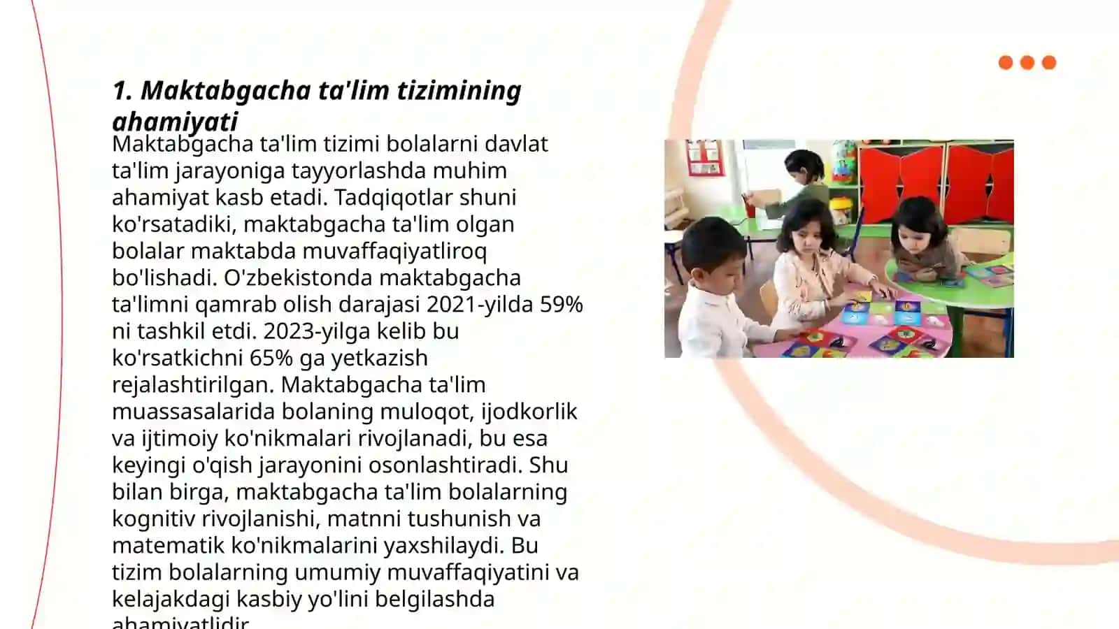 Maktabgacha ta'lim va tarbiya to'g'risidagi Qonun 3