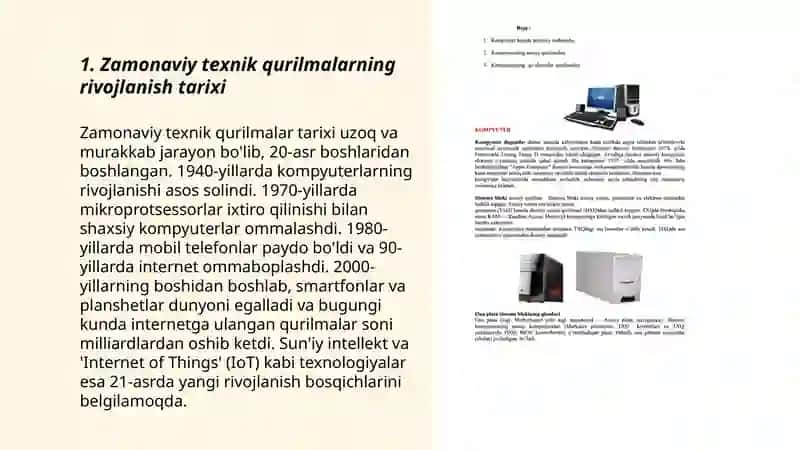 Zamonaviy texnik qurilmalar tahlili 3
