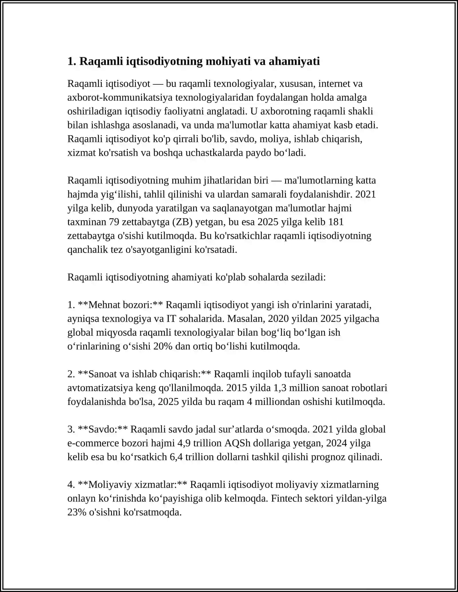 IQTISODIYOTNI RAQAMLASHTIRISH: KO'RSATKICHLAR VA STRATEGIYA 3