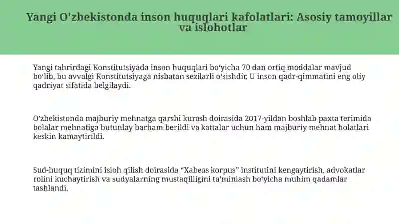 Yangi Òzbekiston inson haq-huquqlari va erkinliklari kafolatining yaratilishi 3