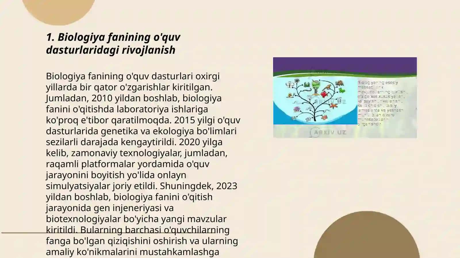 Biologiya o'qitish uslubiyatining rivojlanish tarixi 3