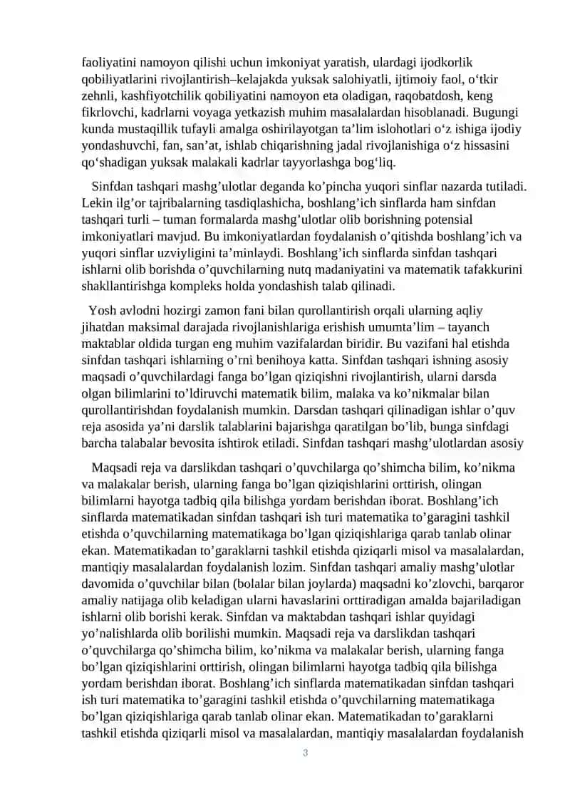 Matematik to’garaklar tashkil etishning metodik asoslari va adabiyotlar tahlili 3