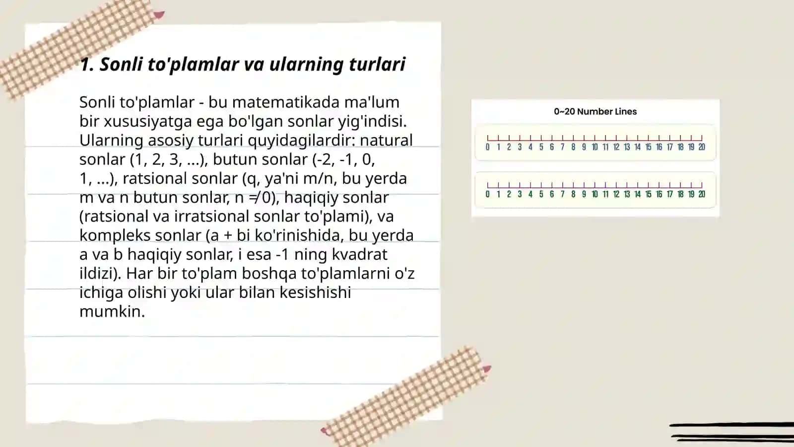 Sonli tôplamlar haqiqiy sonlar tôplamining amaliy tatbiqlari 3