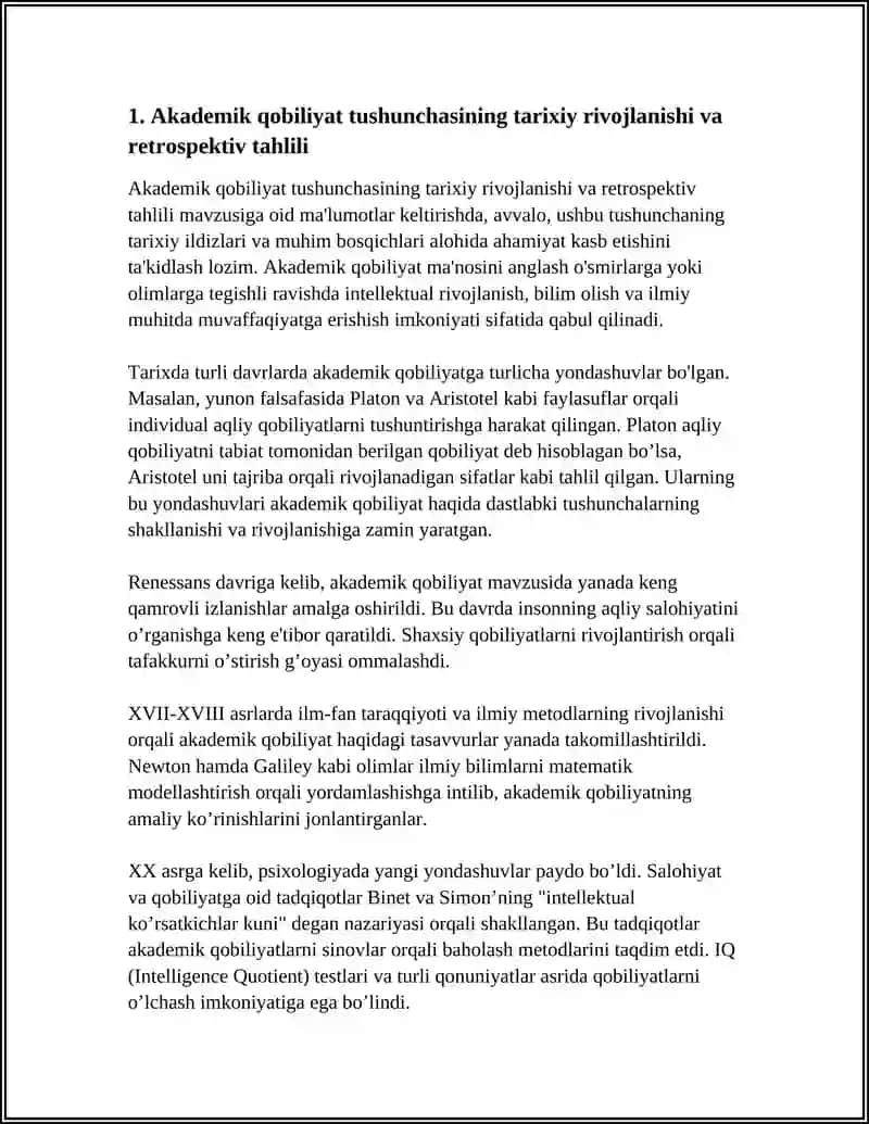 Akademik Qobiliyat Muammosi Retrospektiv Tahlili 3