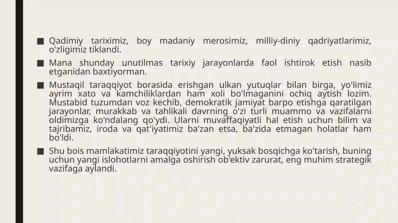 O’zbekistonda yaratilayotgan islohatlar 3