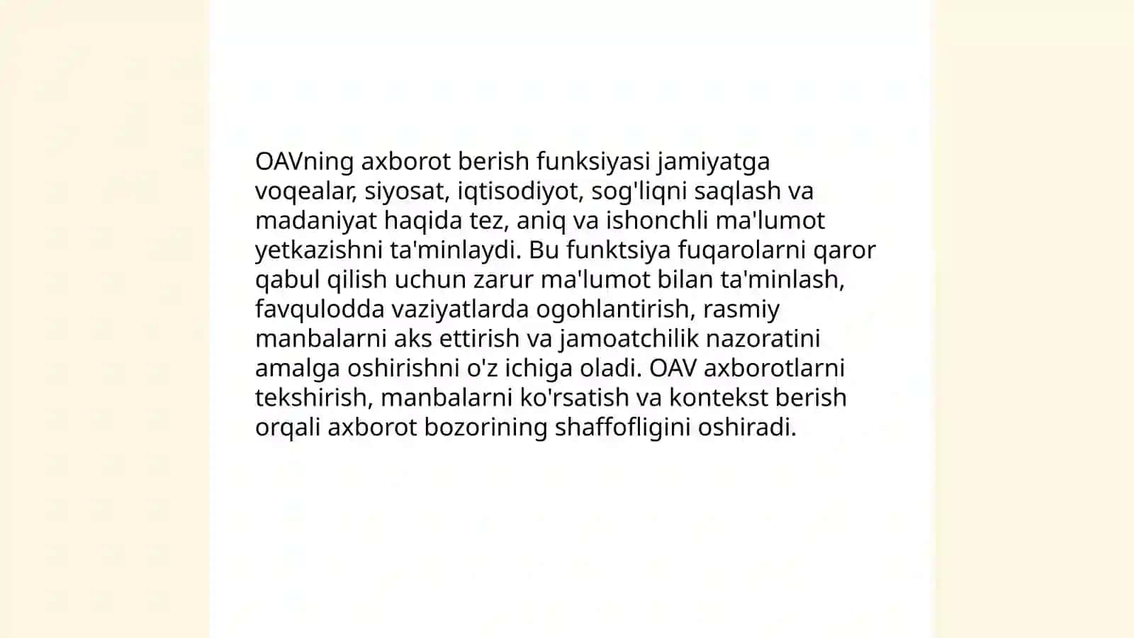 OAV va axborot tizimlarining funktsiyalari 3