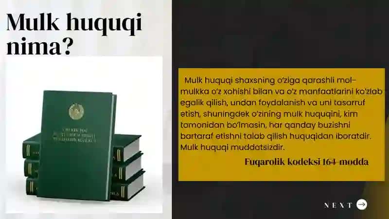 MULK HUQUQINING UMUMIY TAMOYILLARI 3
