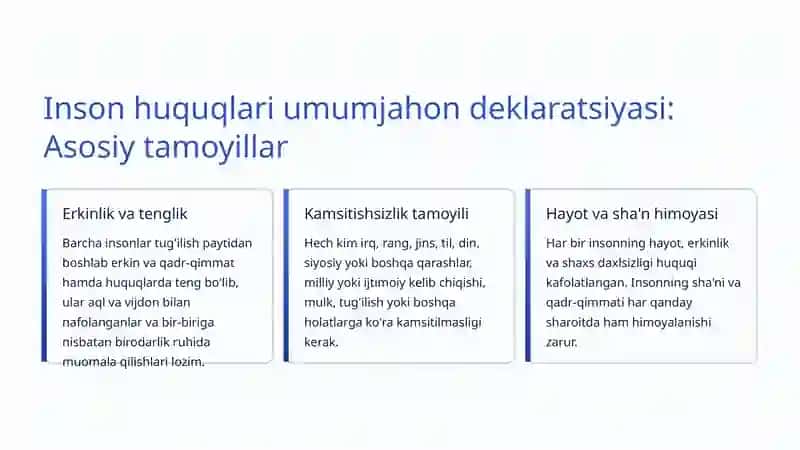 Inson huquqlari va erkinliklari: Asosiy qadriyatlar va himoya 3