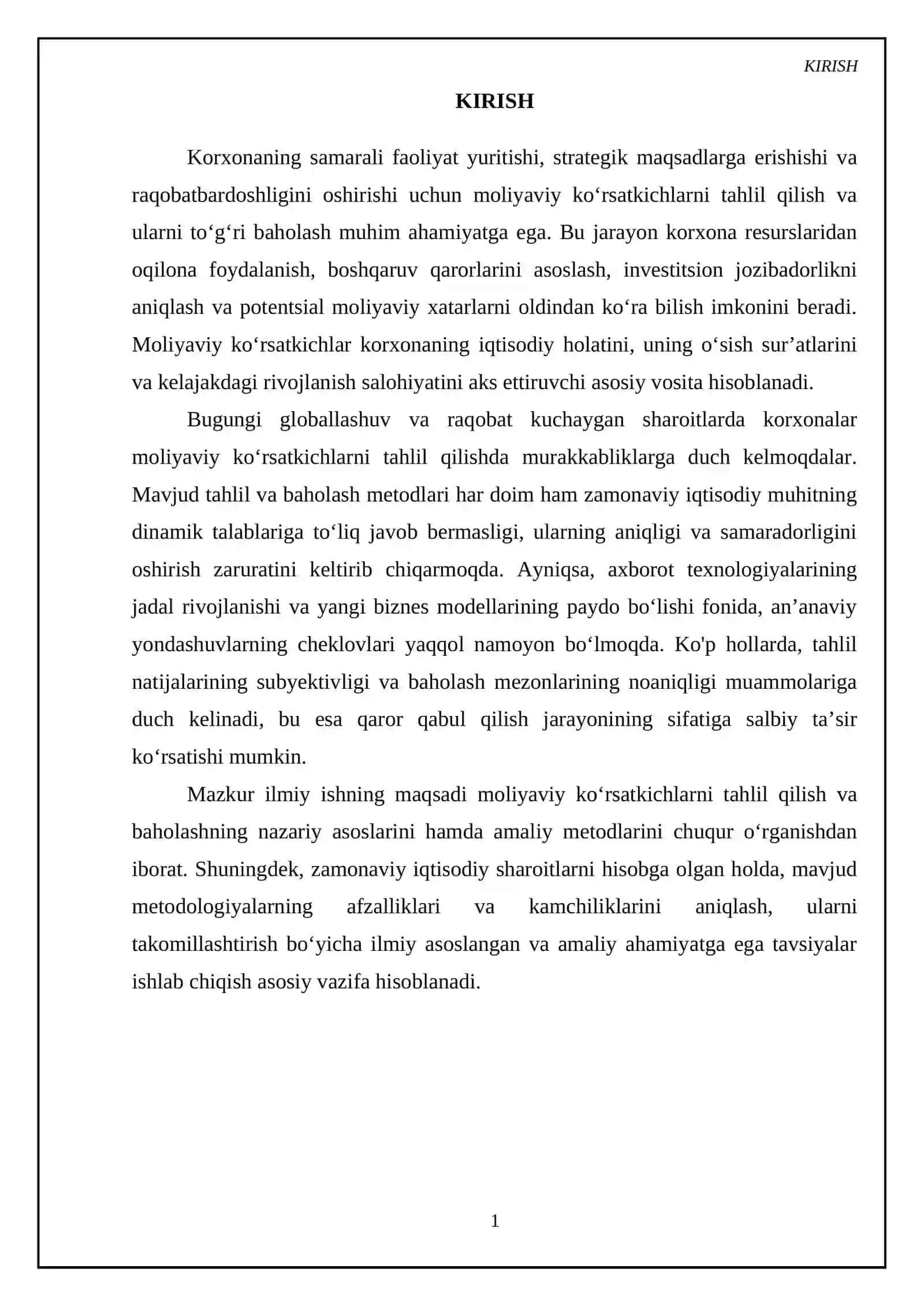 Moliyaviy ko'rsatkichlarni tahlil qilish va ularni baholash metodlari 3