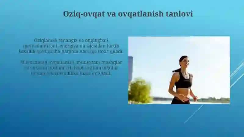 Sog’lom turmush turmush tarzi va uning salomatlikni shakllantirishdagi ahamiyati 3