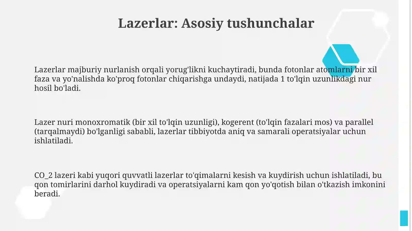 Lazerlar: tibbiyotda qo‘llanish 3