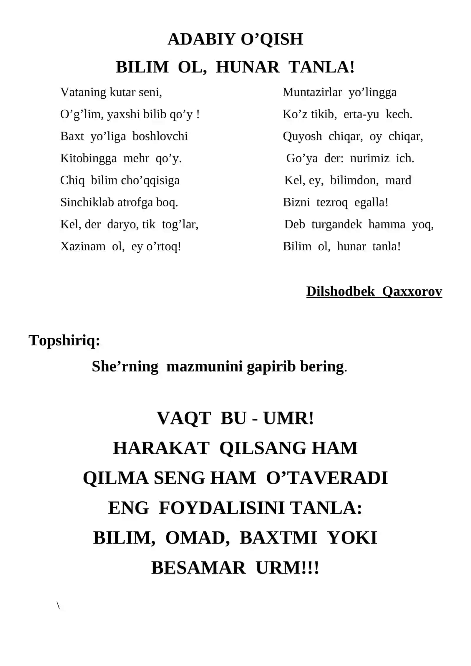 ALGEBRA Fanidan NAZORAT ISHI DAFTARI 3
