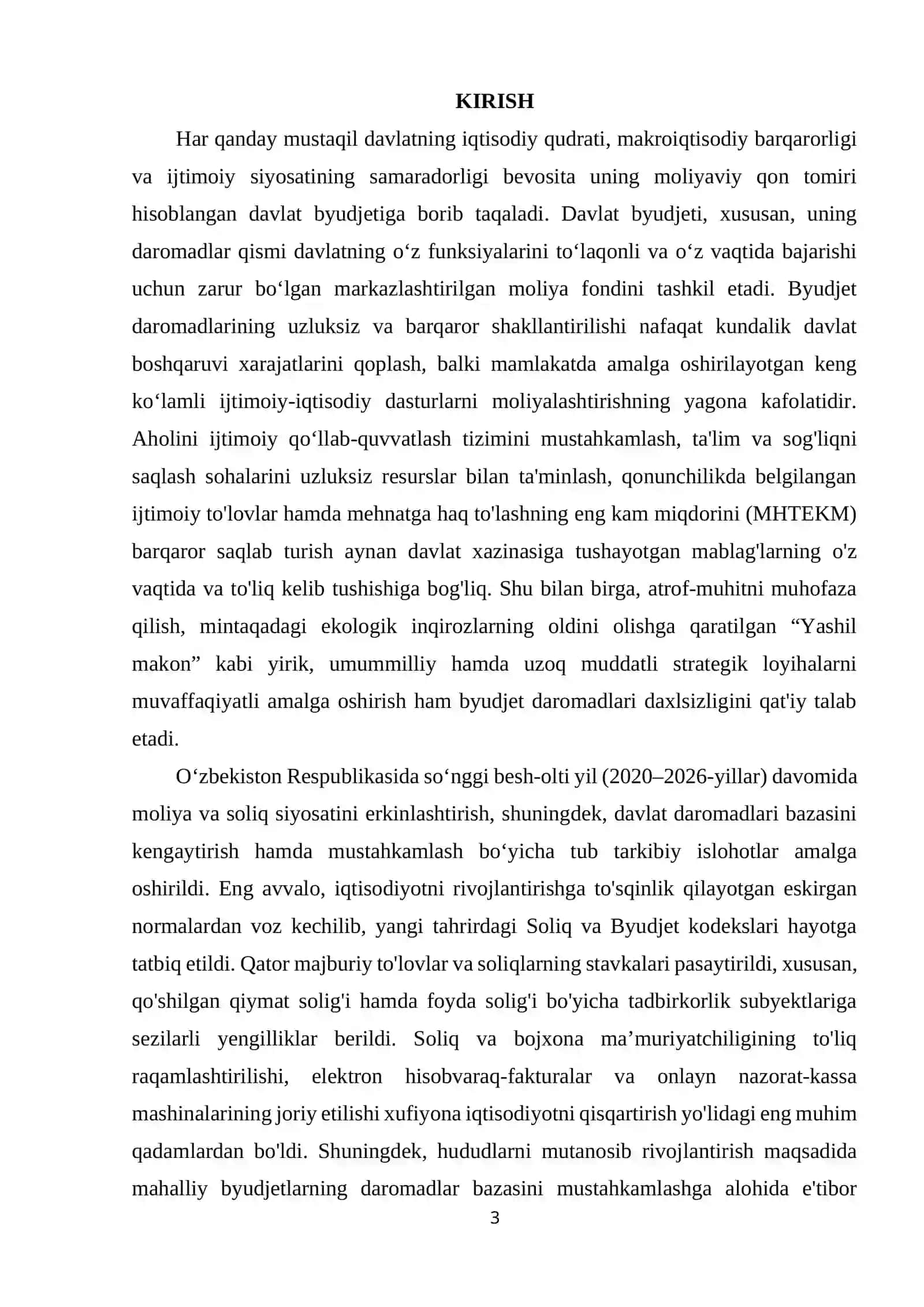 Davlat budjeti daromadlari uzluksizligini ta’minlash masalalari 3