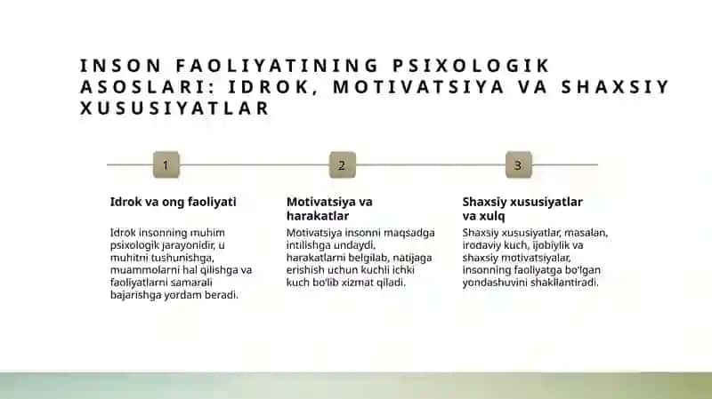 Inson faoliyatining psixologik va madaniy asoslari 3