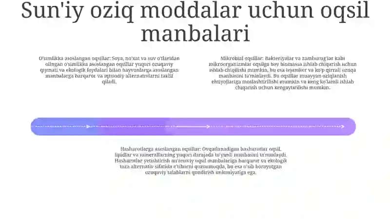 Sun'Iy Oqsil Ozuqa Maddalarning Ishlab Chiqarilishi Va Kelgusidagi Imkoniyatlari 3