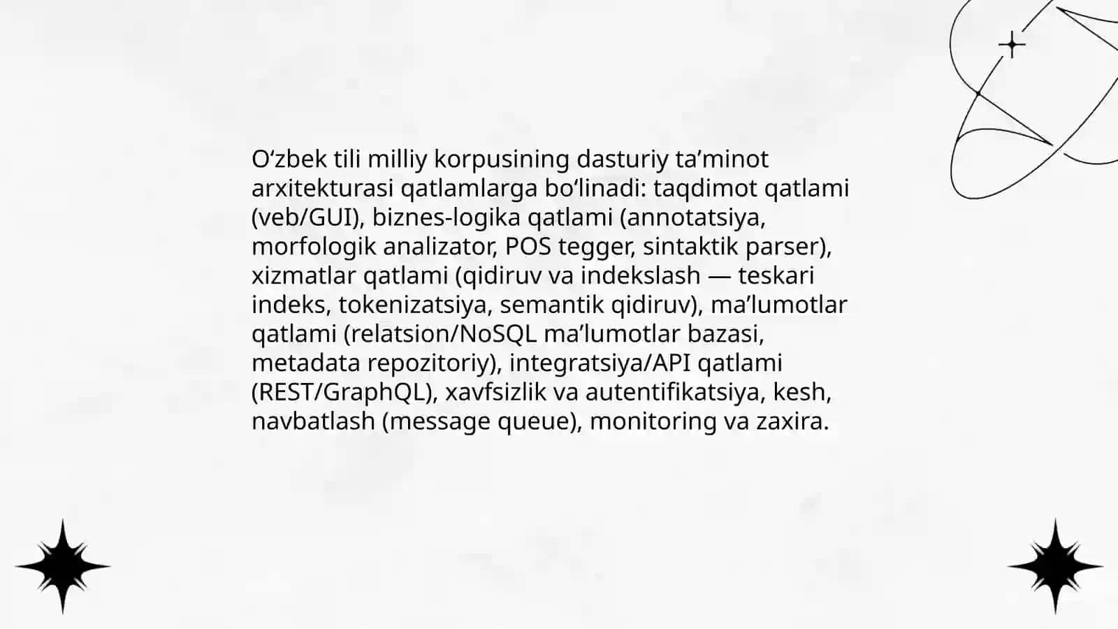 Oʻzbek tili milliy korpusining dasturiy ta'minot strukturasi va vazifalari 3