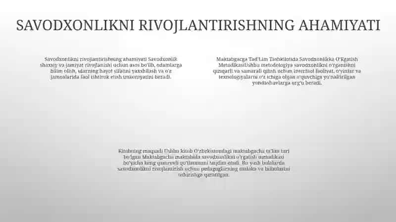 Maktabgacha TaʼLim Tashkilotida Savodxonlikka OʻRgatish Metodikasi 3
