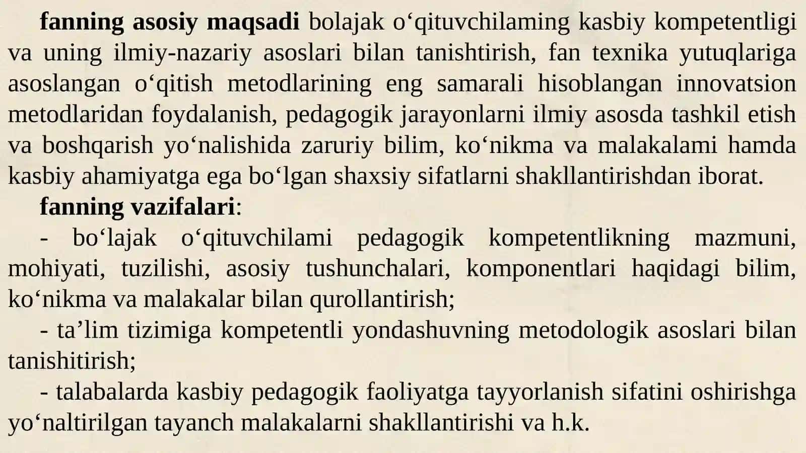Pedagogik kompetentlikning tuzilishi va mohiyati 3