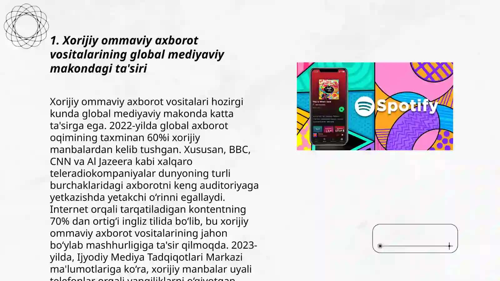 Xorijiy ommaviy axborot vositalarining global mediyaviy makondagi ta'siri 3