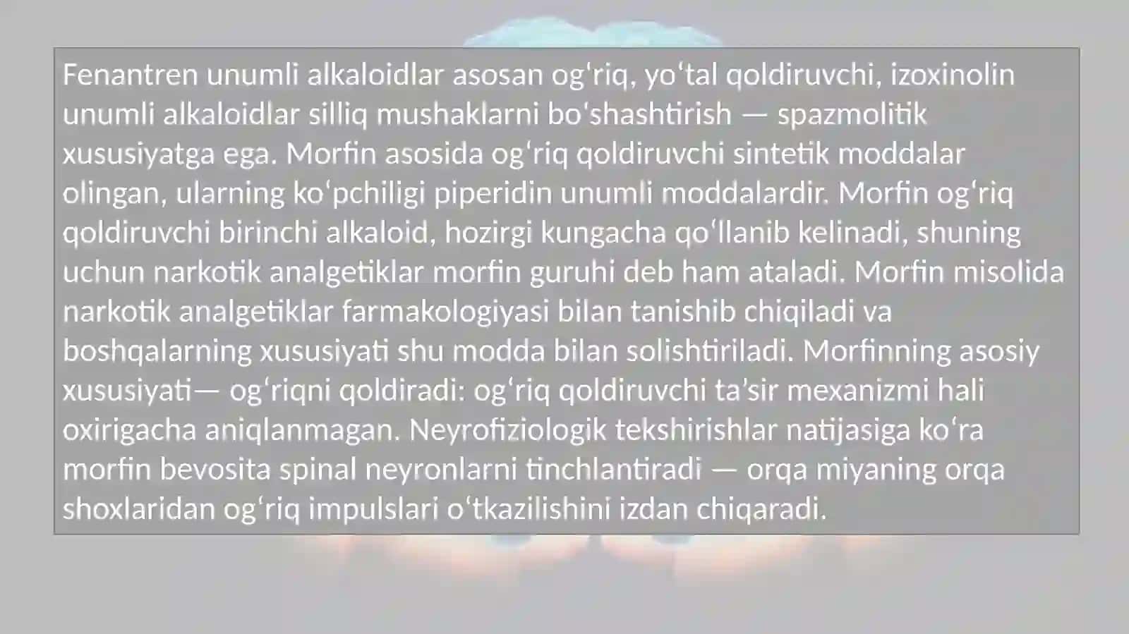 NARKOTIK VA NONARKOTIK ANALGETIKLAR 3