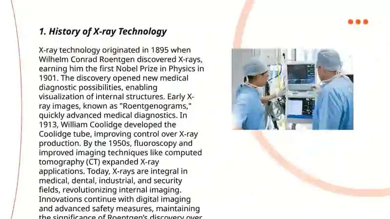 Diagnostic equipment. X-ray 3