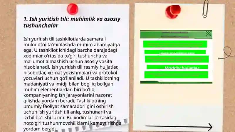 Ish yuritish tili va uslubi. Hujjat turlari va xususiyatlari 3