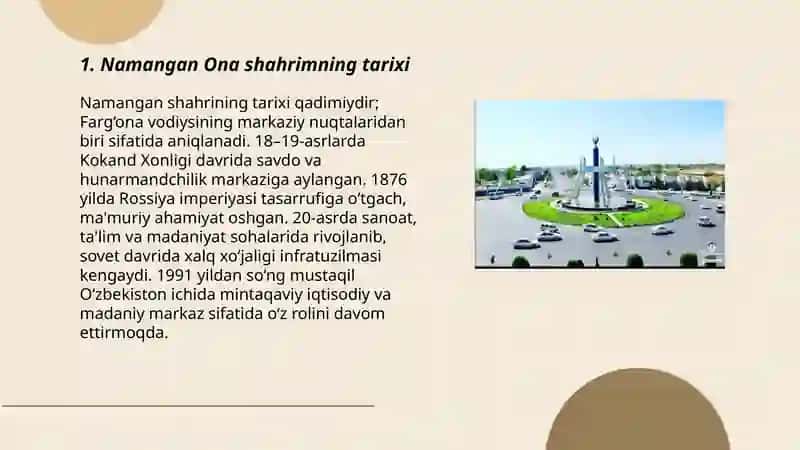 Namangan Ona shahrimning tarixi 3