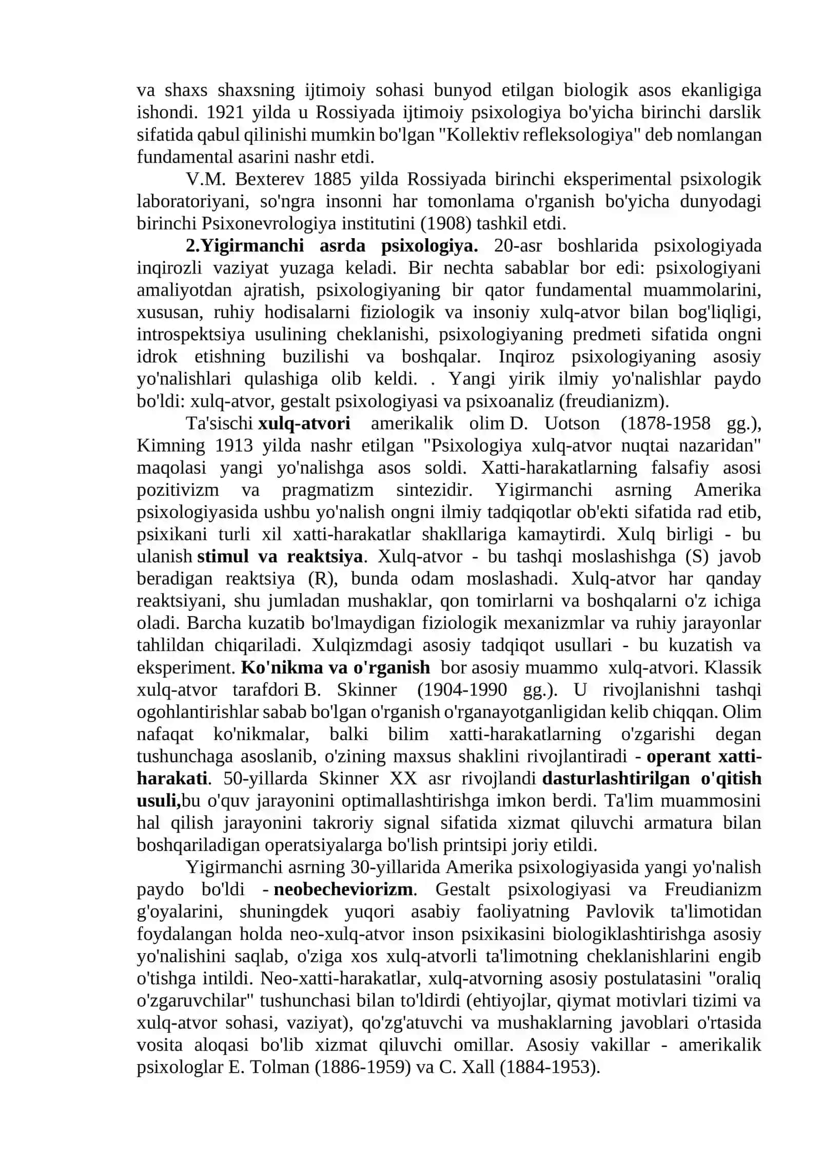 PSIXOLOGIYA FANINING MUSTAQIL FAN SIFATIDA RIVOJLANISH BOSQICH 3