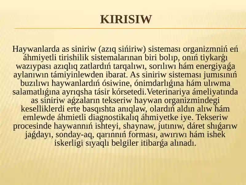 Assiniriw Sistemasi Teksirishi 3
