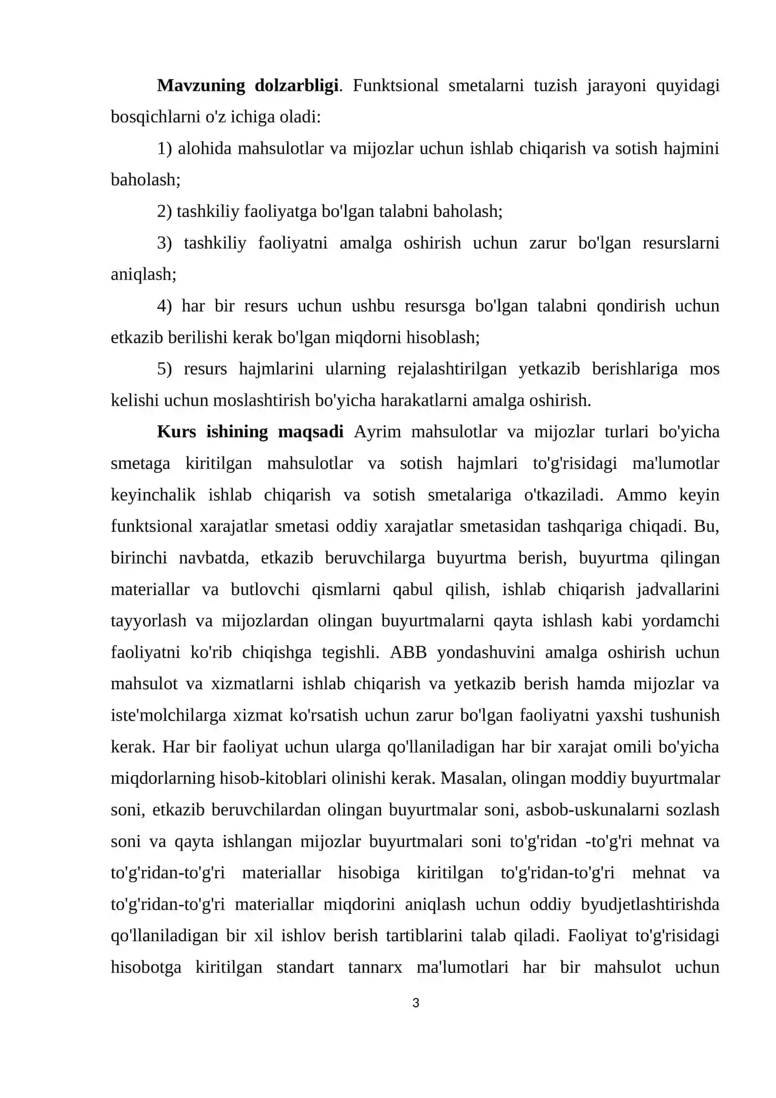 Smeta tuzish (byudjetlashtirish va xarajatlarni nazorat qilish) 3