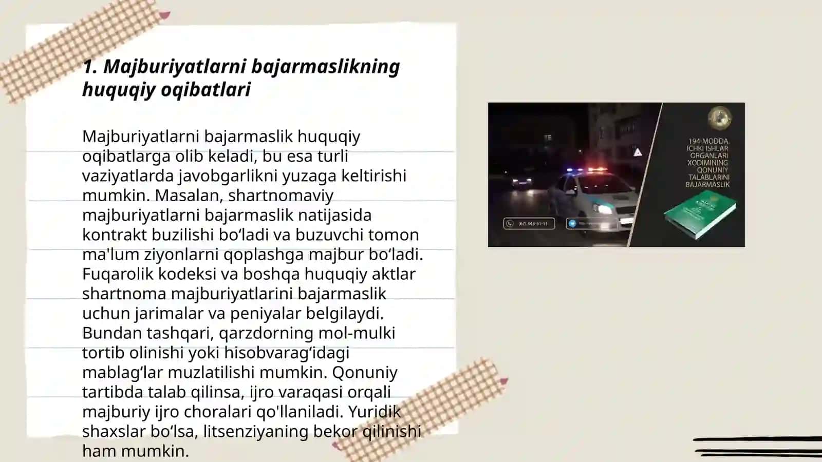 Fuqarolar tomonidan qonunda belgilangan burchlarni bajarmaslik 3
