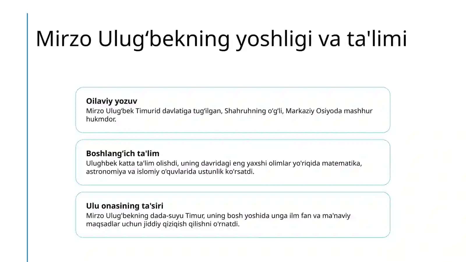 Mirzo uluğbek ziji jadidi koʻragoniy asari 3