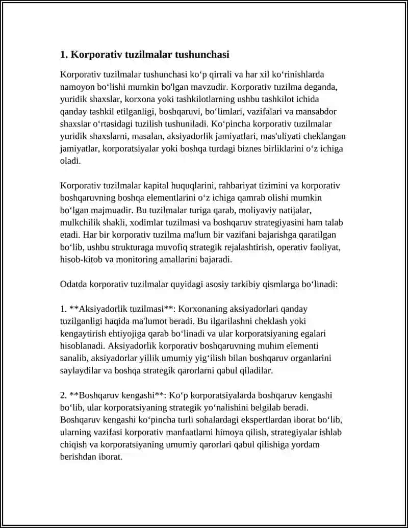 KORPORATIV TUZILMALARI FAOLIYATNI NAZARIY KONSEPSIYASI 3