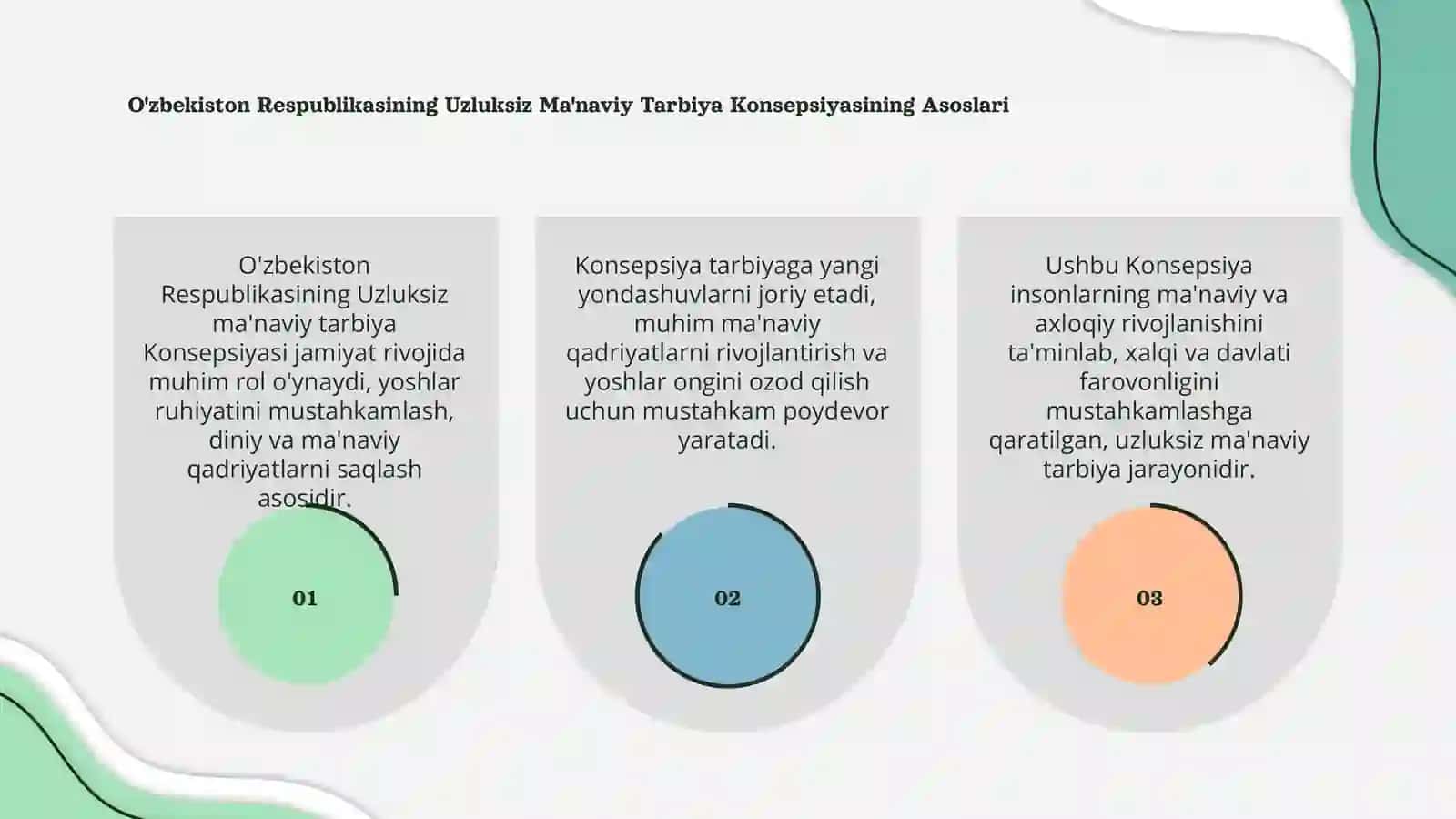 O'zbekiston Respublikasining Uzluksiz ma'naviy tarbiya Konsepsiyasi 3