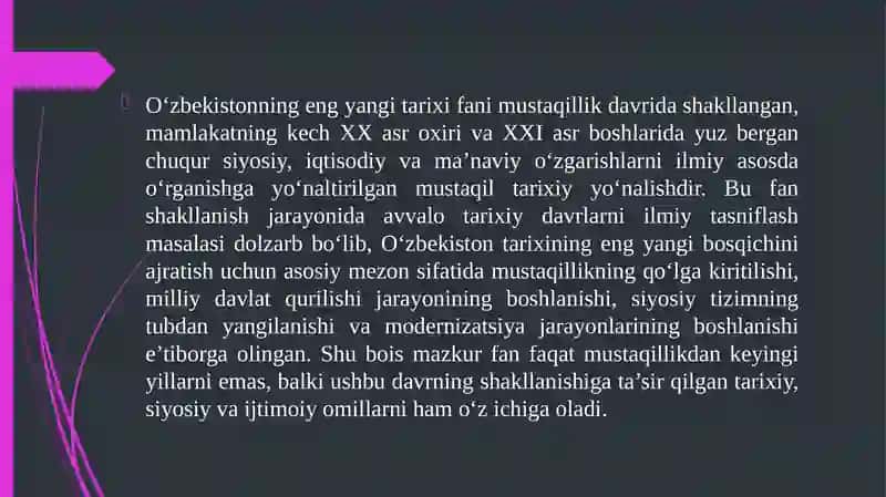 O'zbekistonning eng yangi tarixi fanining metodologik, ilmiy-nazariy asoslari, usullari va tamoyillari 3