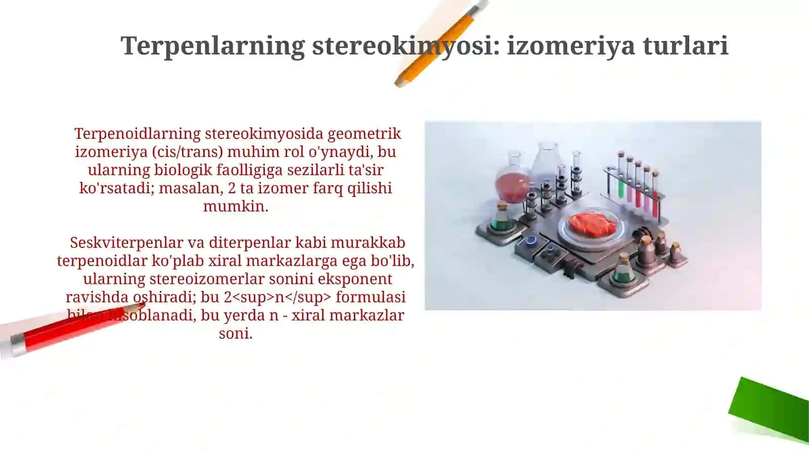 Steroid va terpenlarning sterokimyosi hamda ular ishtirokidagi muhim biologik jarayonlar 3