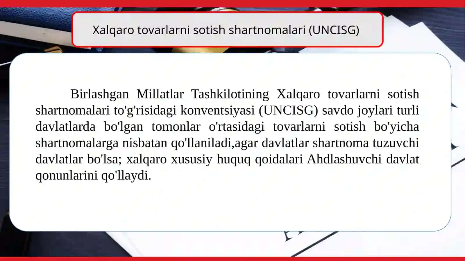 Xalqarotovarlarni sotish shartnomalari 3
