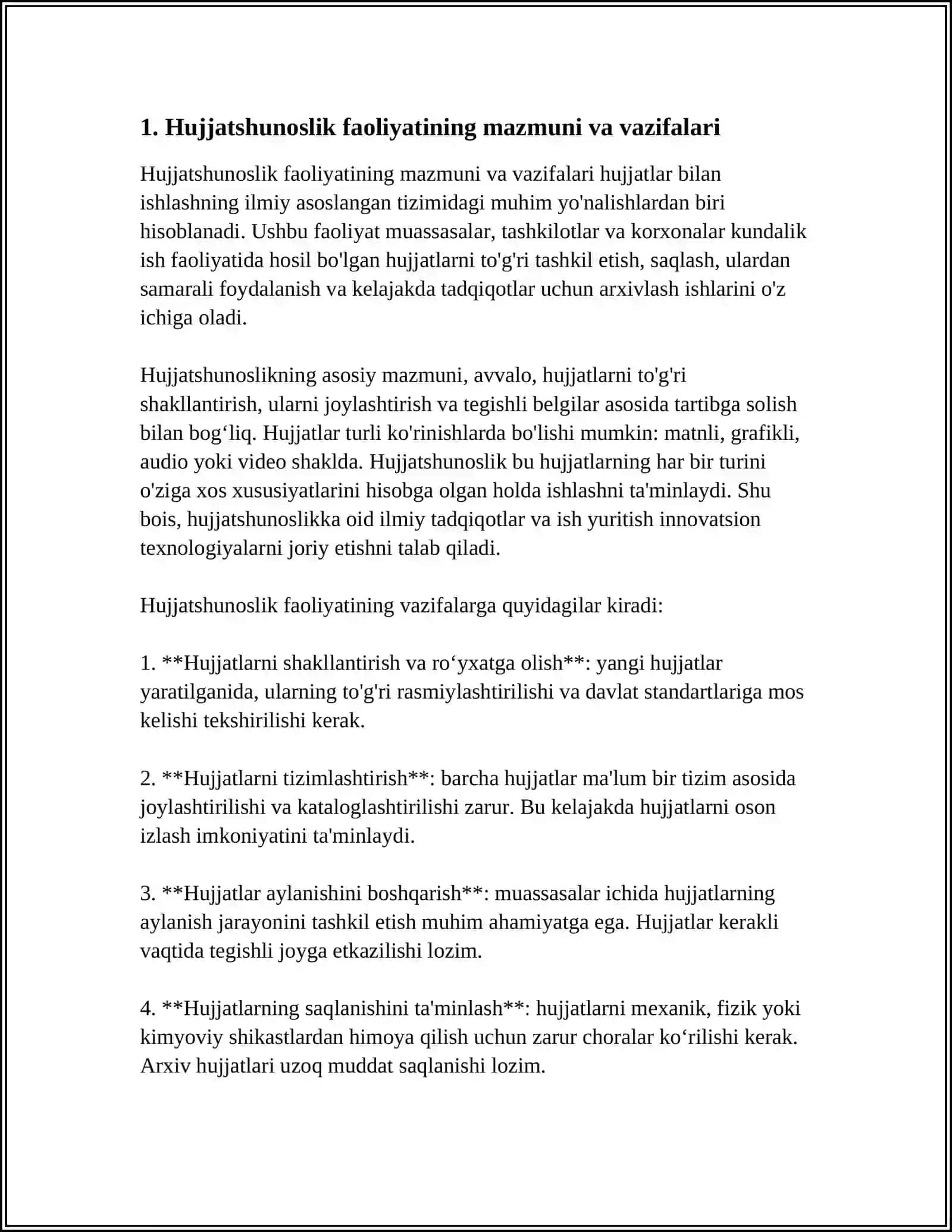 HUJJATSHUNOSLIK FAOLIYATI MAZMUNI VA TUZILMASI 3
