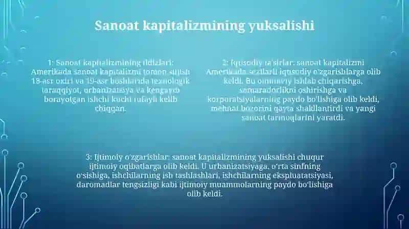 Kapitalizmning Rivojlanishi Amerkada Ikkinchi Inqilob 3