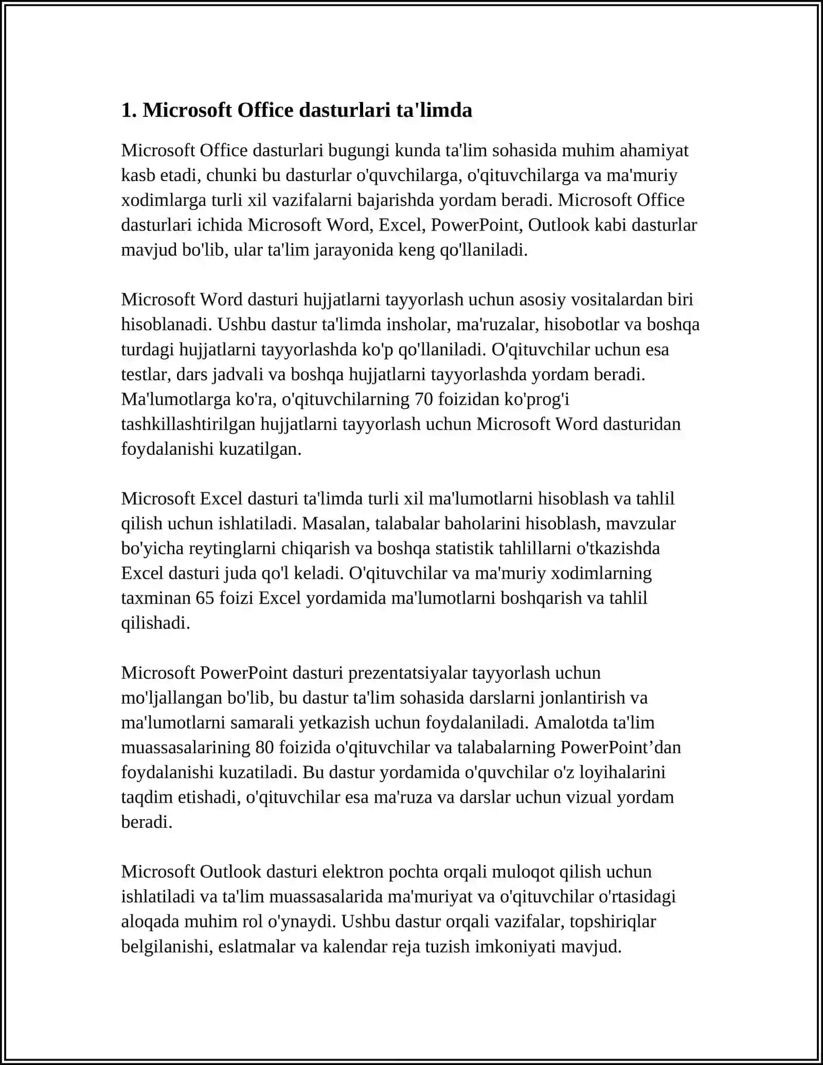 TAʼLIMGA OID MICROSOFT XIZMATLARI 3