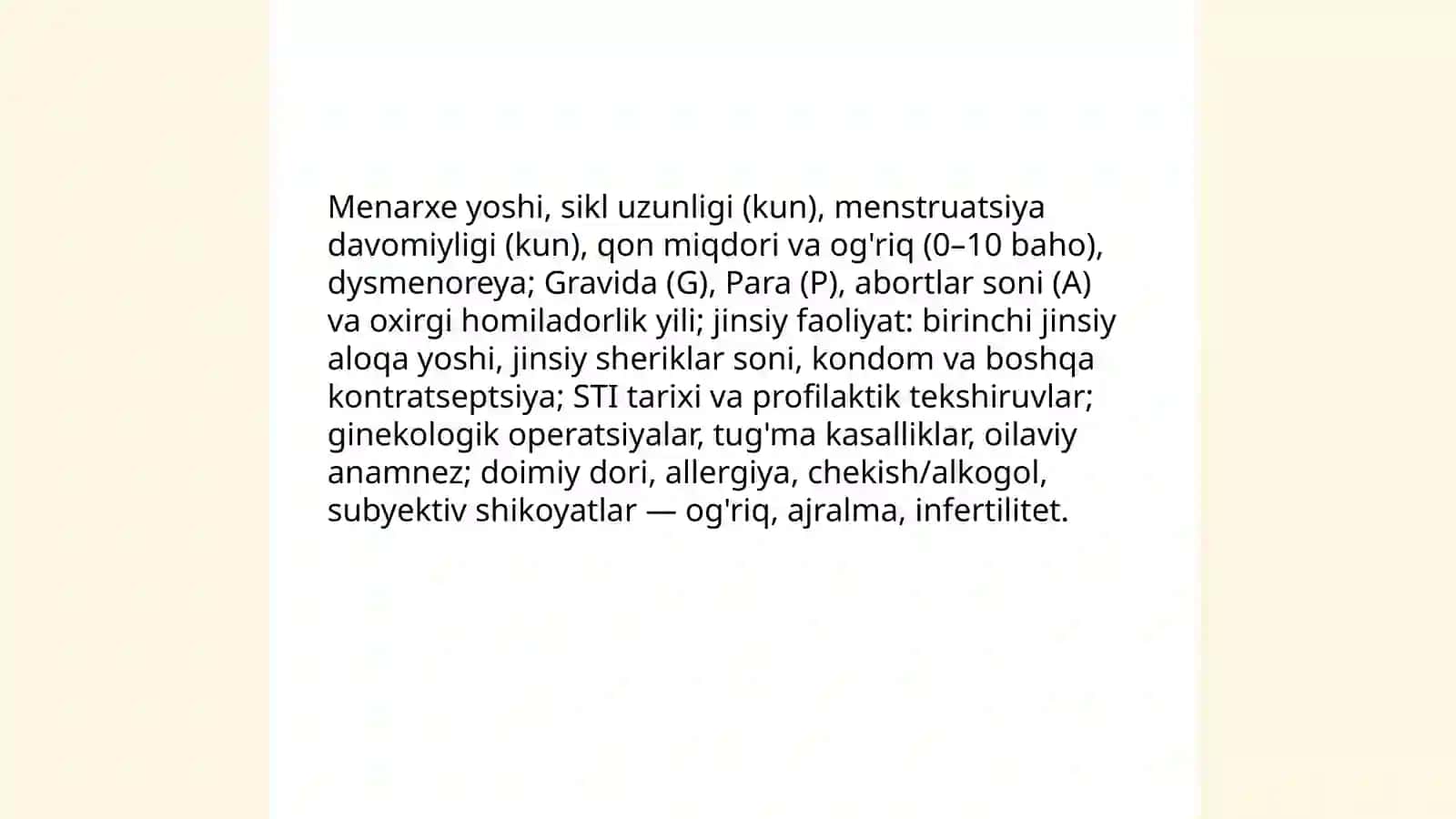Ginekologik bemorlarni tekshirish usullari 3