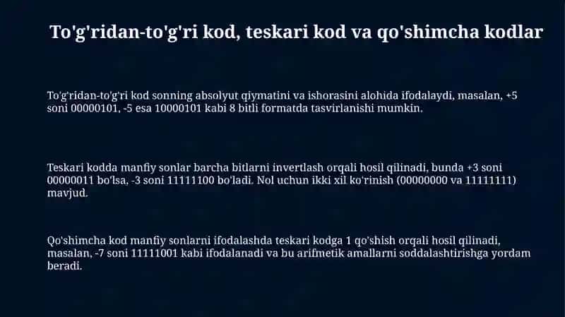 Axborotning tögriteskaritöldiruvchi va modifikatsiyalashgan kodlar 3
